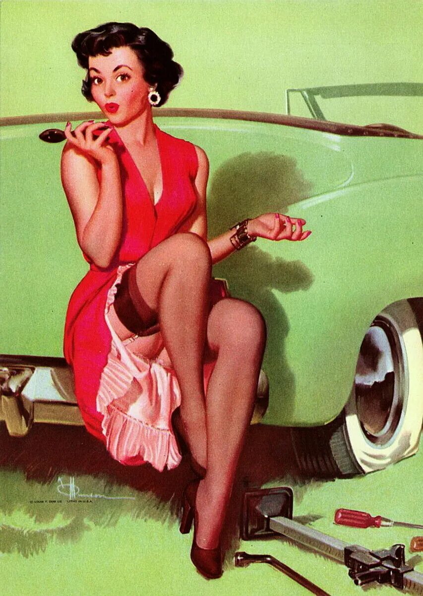 Pin up сайт pinmain. Джил элвгрен. pin-up — художник джил элвгрен. джил элвгрен gil elvgren американский художник. художник джил элвгрен автомобиль и девушка.