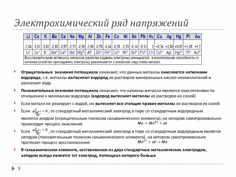 Положение металлов в электрохимическом ряду напряжений. Ряд электрохимических потенциалов. ряд стандартных электродных потенциалов (ряд активности) металлов.. электрохимический ряд напряжений металлов с потенциалами. электродный потенциал ряд напряжения металлов.