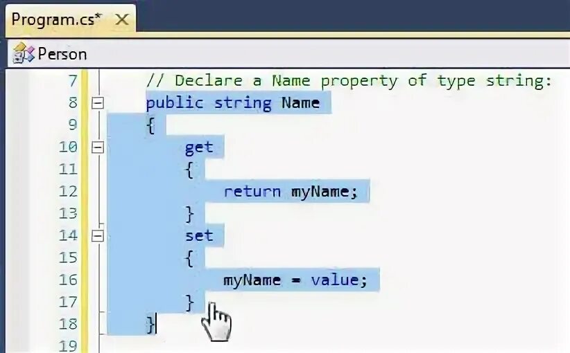 C get properties. C get properties