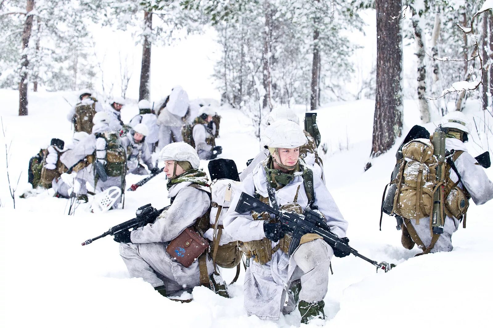 Армейский зим. Солдат зимой. Зимнее обмундирование норвежской армии. Зимняя форма армии Норвегии.