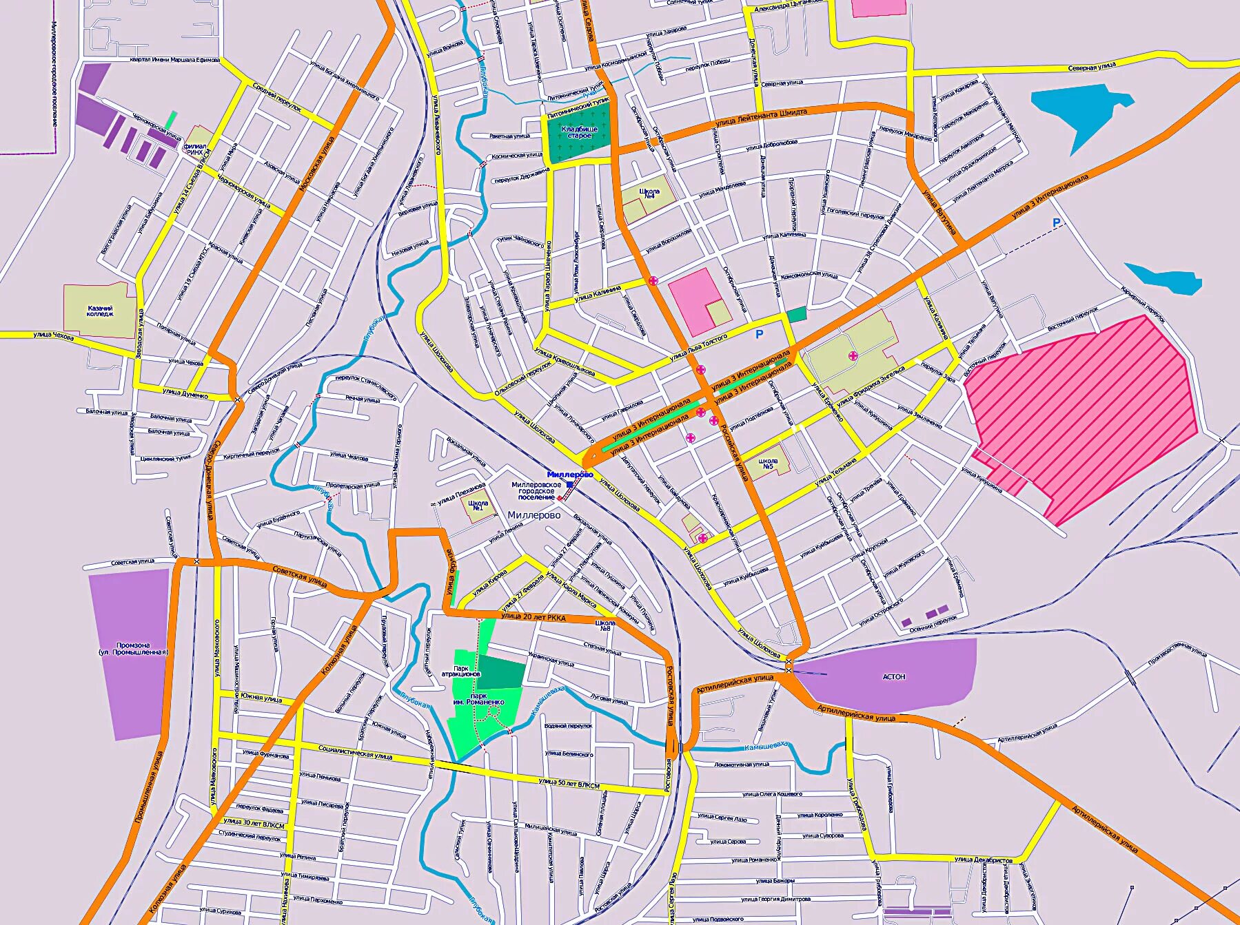Карта без улиц и домов