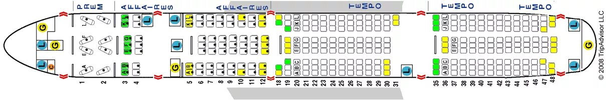 Посадочные места boeing 777 300er