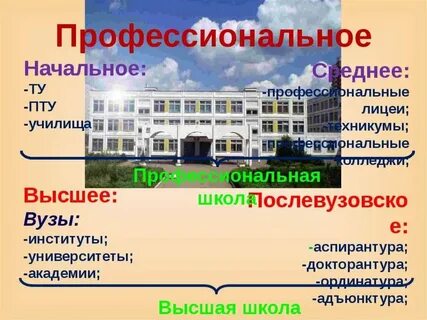 Высшее образование университета колледж какое образование