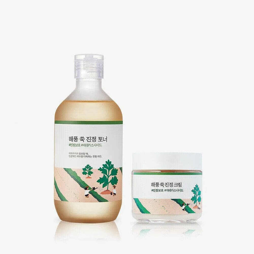 Round lab mugwort calming cleanser. Round lab mugwort calming toner. round lab mugwort calming toner 300ml. mugwort calming cream round lab.