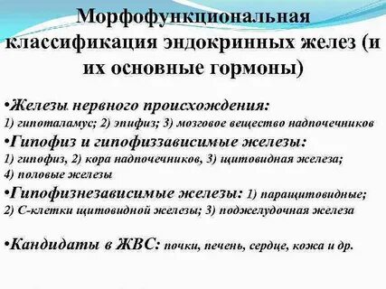 Классификация секреции