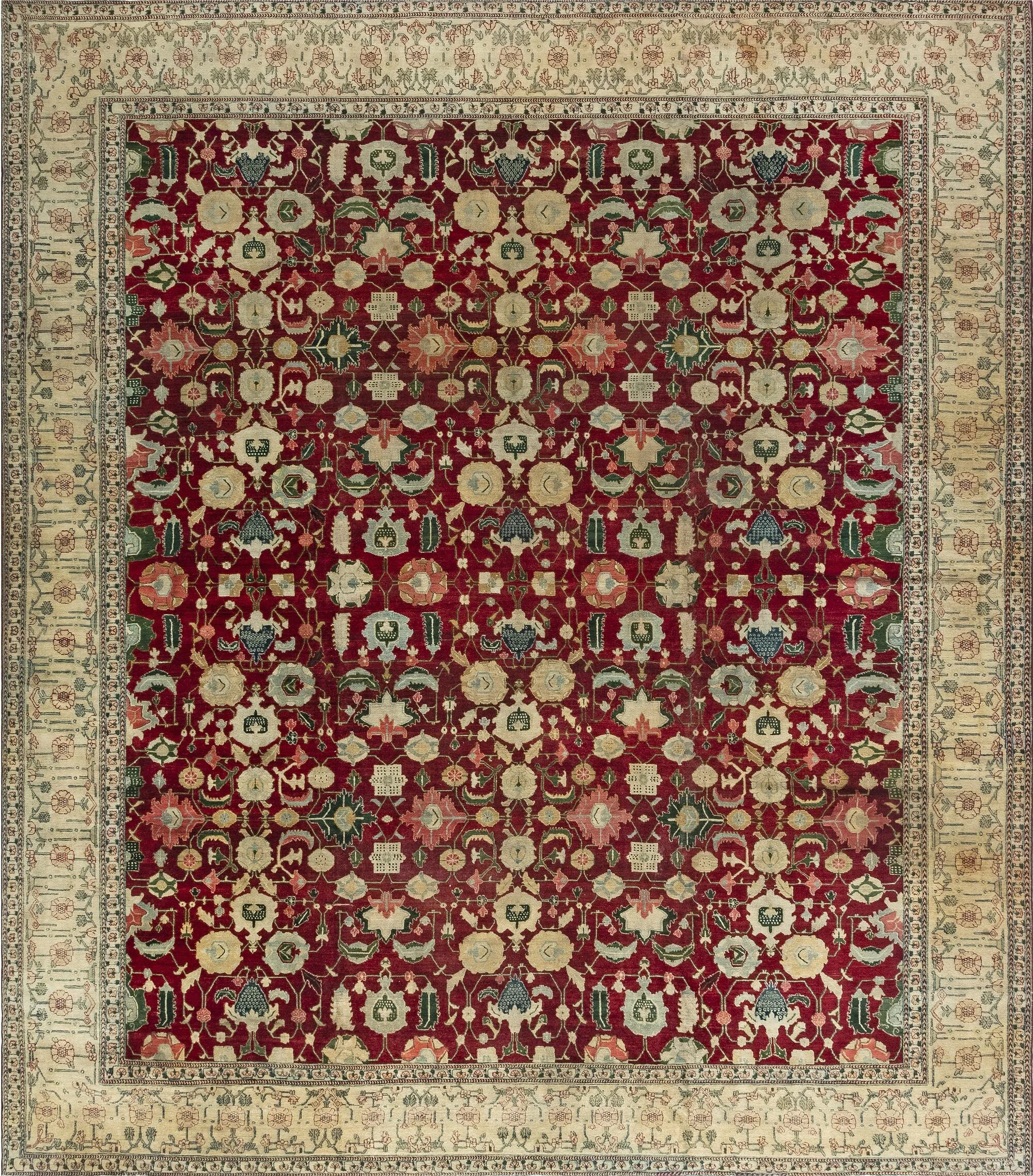 Аббусон Карпетс. Старинная турецкая ткань. Бриллиантовый ковер Агра. Izumrud Antique Rug.