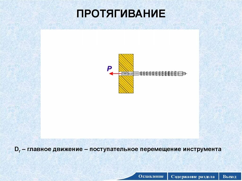 Протягивание это. Протягивание это