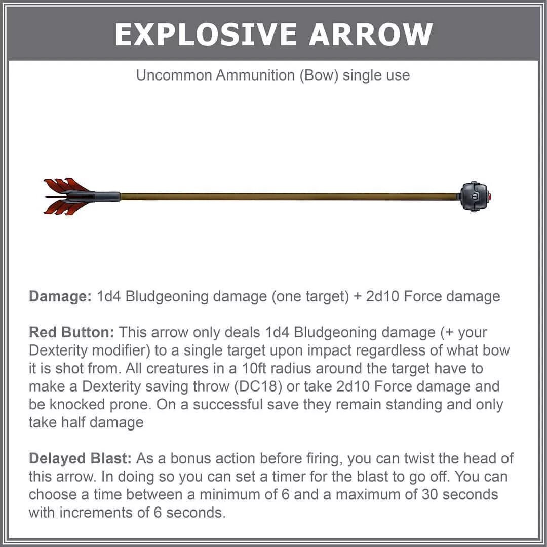 Explosive arrow. Bonus Action DND оружие. DND 5 Action and Bonus Action. Актион бонус