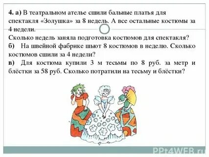 Портниха сшила 4 платья