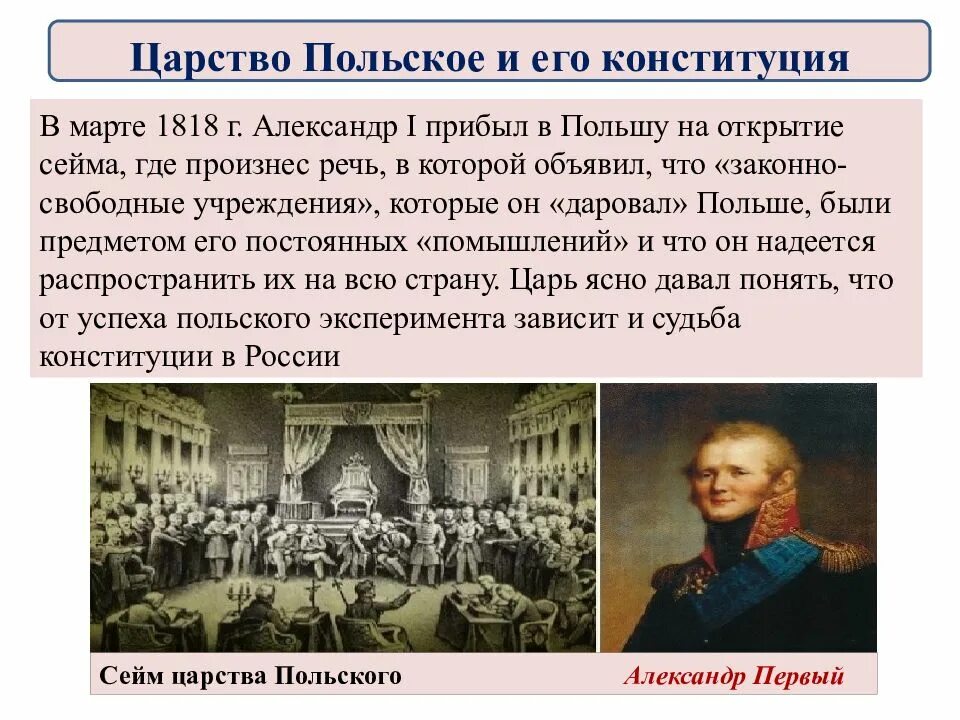 Конституция царства польского была принята