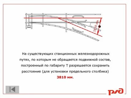 Расстояния между предельными столбиками