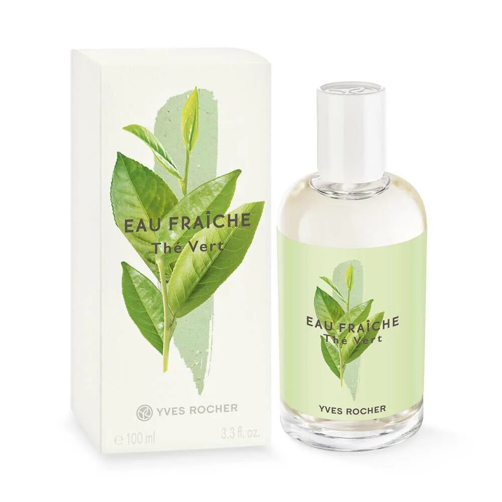 Каталог туалетных вод ив роше. Yves Rocher Eau Fraiche the Vert. Ив Роше духи зеленый чай. Ив Роше зеленый чай туалетная вода. Туалетная вода Ив Роше зеленый чай the Vert Yves.