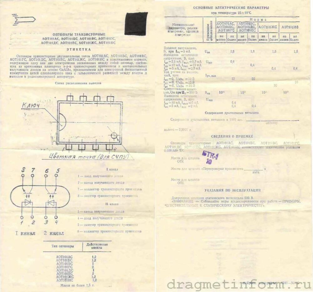 С1 101 содержание драгметаллов. Ко4фе003 содержание драгметаллов. оптопара аот101 характеристики. индикатор кипц09и содержание драгметаллов. оптрон аот101ас.