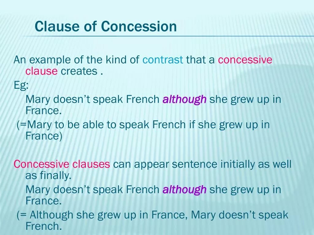Must appear in the group by clause. Concession clauses в английском. clauses of concession в английском языке. clauses of concession презентация. clauses of concession правило.