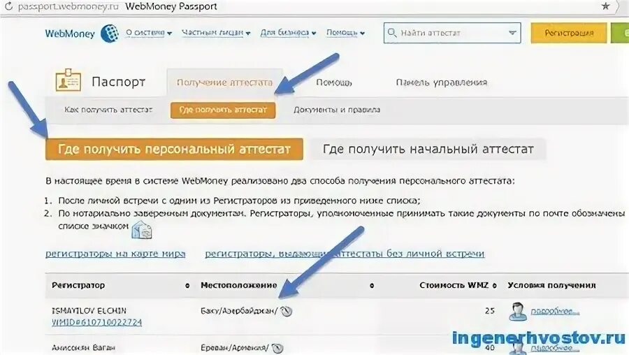Получено лично
