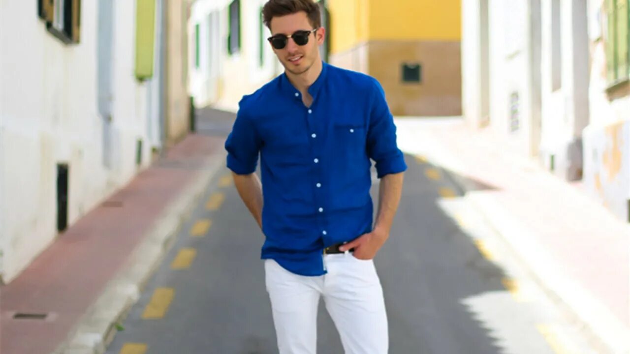 Спортивный стиль одежды. Стильный мужчина. Man with white shirt. Wear line. Натуральные ткани для одежды.