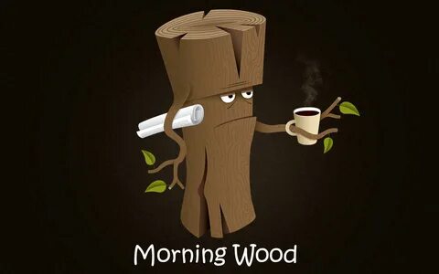 Morning wood cartoon