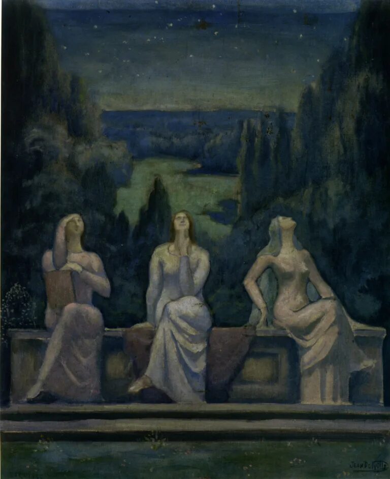 Школа молчания. Jean Delville художник. Jean Delville сфинкс.