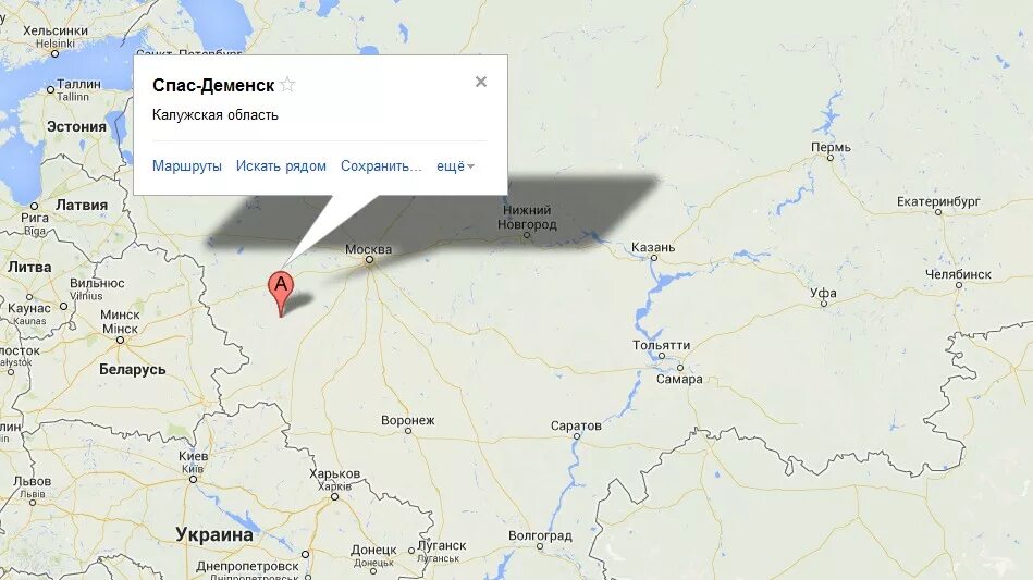 Где находится спас. Спас-деменск калужская область карта.