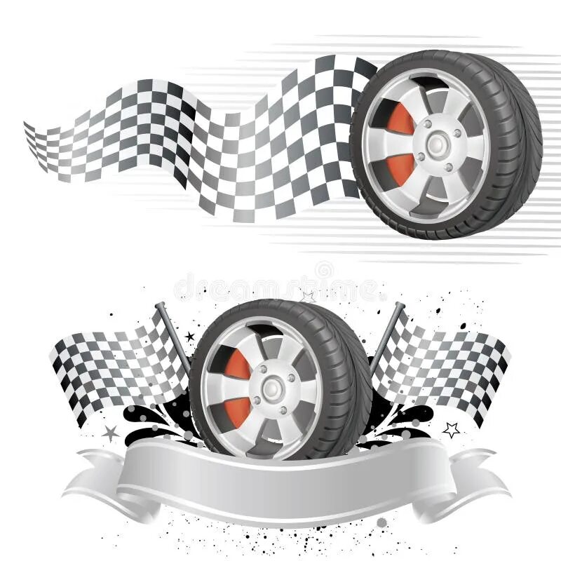 Гоночные элементы. Векторные детали для машины. элементы race. технические гонках элементы.