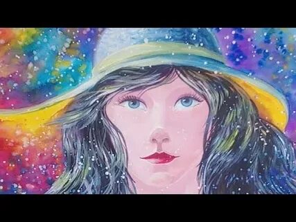 Девочка нарисована гуашью