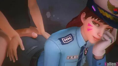 Officer D. Va hotdogging, Overwatch, porn, gif, video, clip.