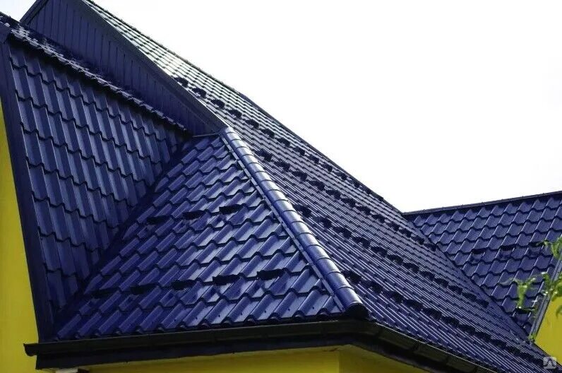 Металлочерепица Blachotrapez Diament Plus (Диамант плюс). Металлочерепица Roof Expert, полиэстер. Металлочерепица RAL 5002. Металлочерепица Дюна 25.