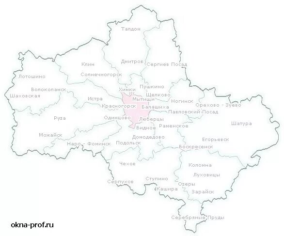 Примеры московских областей