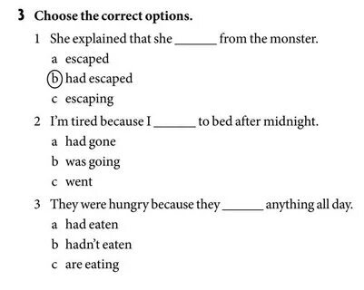 Choose and underline the correct option
