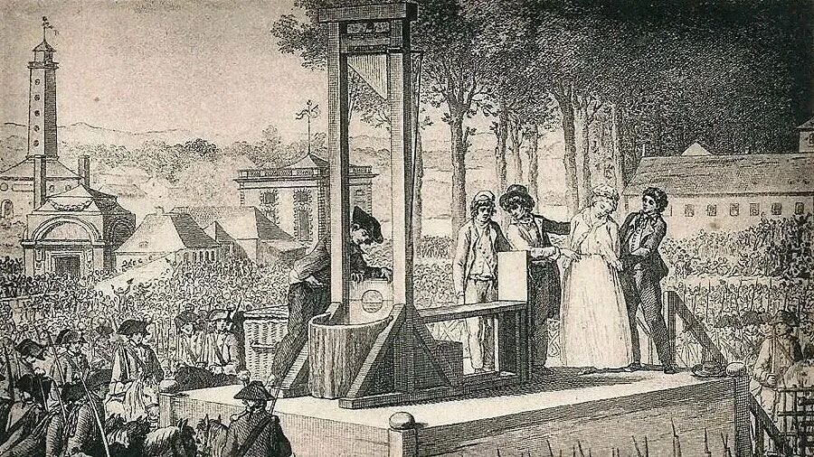 Гильотина казнь Марии Антуанетты. Гильотина казни во франции