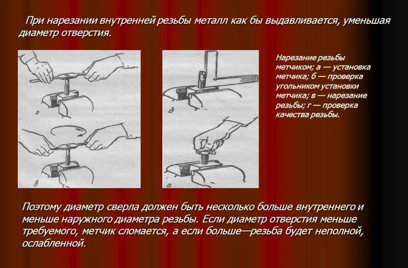 Как нарезать резьбу вручную