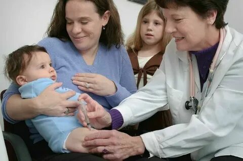 A paediatrician treats children