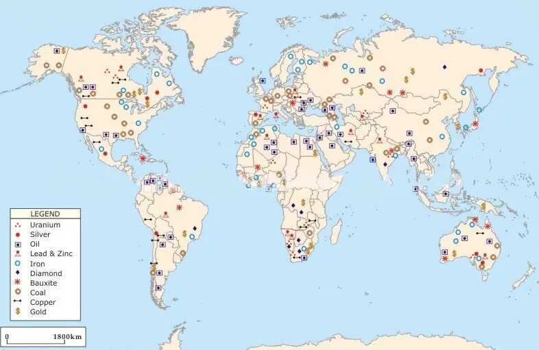 Крупнейшие в регионе месторождения полезных ископаемых. Крупнейшие месторождения полезных ископаемых на карте.