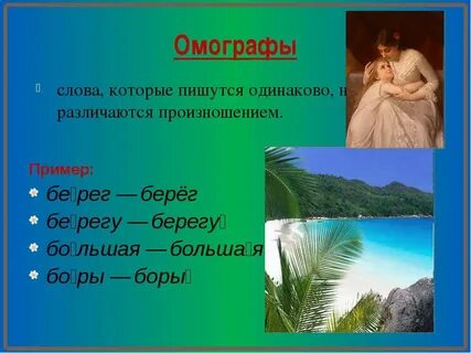 Омографы это примеры