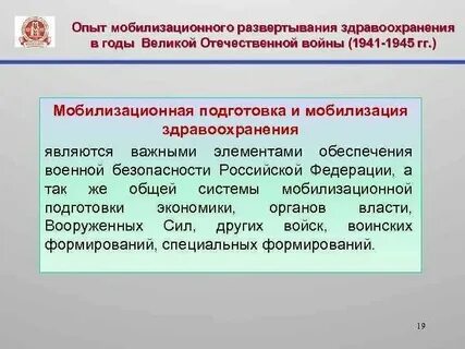 Мобилизационная подготовка федеральных органов исполнительной власти