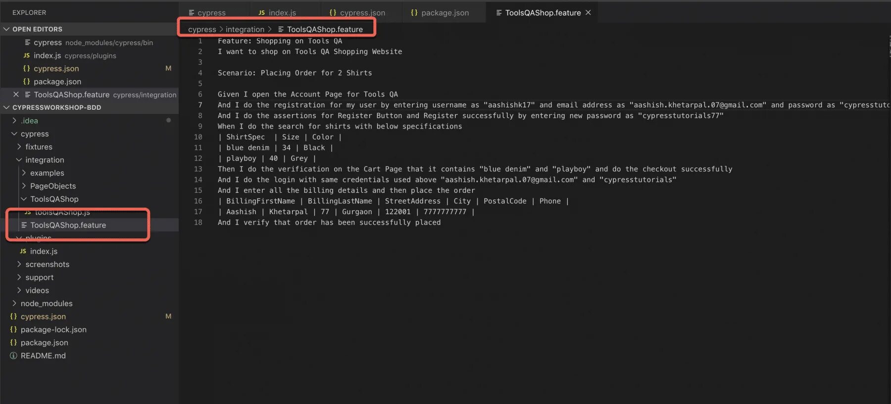 Feature files