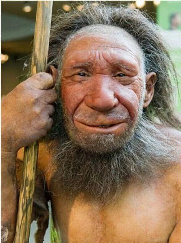Мужчина в древние времена. Доисторический человек. Древний человек. Неандерталец. Волосатый неандерталец.