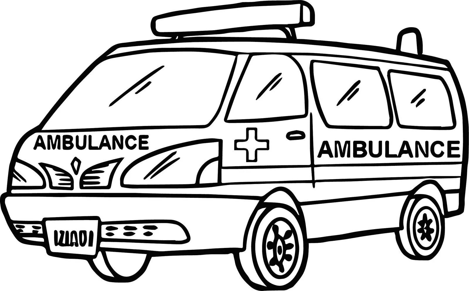 Ambulance 19 coloring page Ambulance, Coloring pages to print, Monster truck col