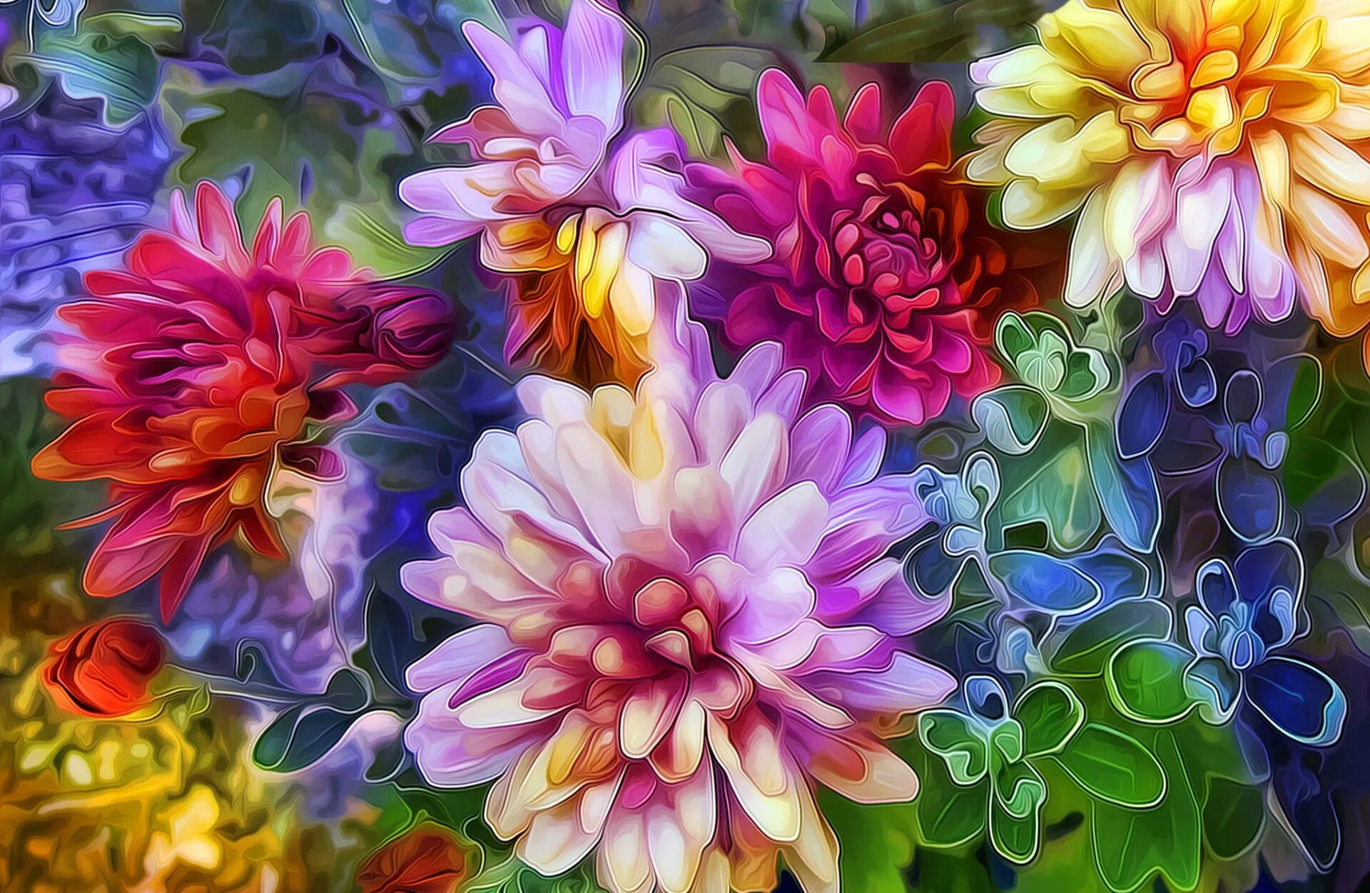 Картинки тема цветы. Яркие цветы. Фантазийные цветы. Красивые яркие цветы. Разноцветные цветы.