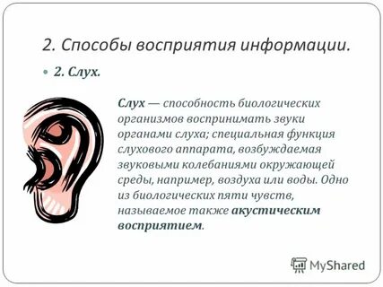 Восприятие слова на слух