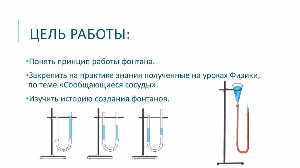 Схема и принцип действия фонтана. Фонтан сообщающиеся сосуды 7 класс. Схема устройства фонтана принцип действия. Сообщающиеся сосуды фонтан принцип действия.