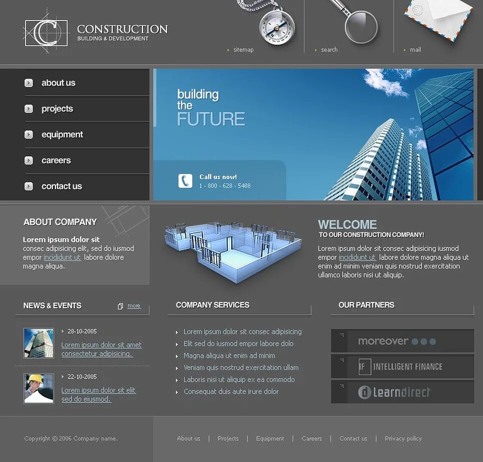 шаблон сайта. макет сайта. шаблон строительного сайта. главные страницы сайтов. макет сайта по грузоперевозкам.