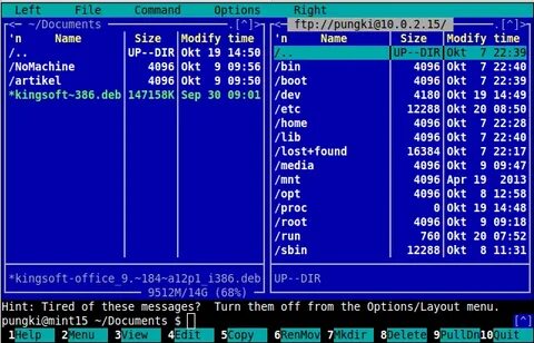 Открыть midnight commander