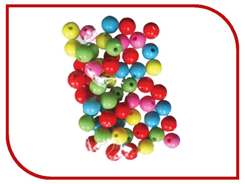 Бусы шарики 5 цветов Рисованные. Min 31730 бусы "шарики" 20мм (100 шариков,10 шнурков, 12 карточек).