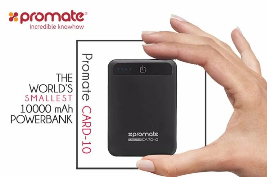 Пауэрбанк размером с кредитку. Promate Power Bank. Power Bank миниатюрный. Самый маленький Powerbank.