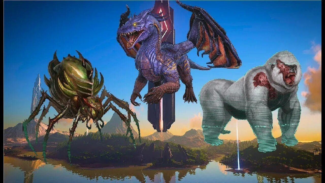 Ark extinction боссы. Все боссы арка. Босс роквел арк. Арк аберрация боссы. Broodmother lysrix ark.