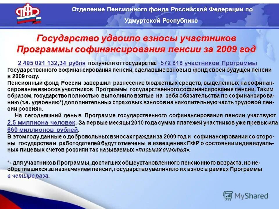 Взносов дополнительного обязательного пенсионного страхования. Программа государственного софинансирования пенсии. Программа софинансирования пенсий участники программы. Добровольные страховые взносы в ПФР. Сумма софинансирования это.