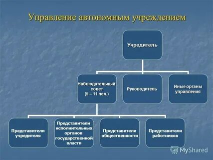 Органы управления автономных учреждений