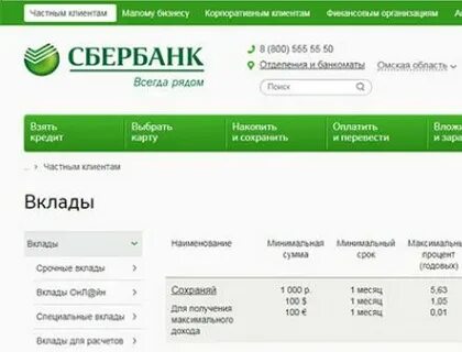 Сбер открыть депозит