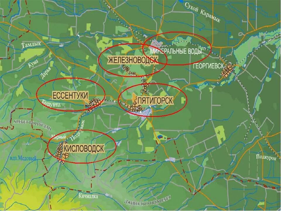 Сколько километров до железноводска. Кисловодск Ессентуки Пятигорск Железноводск Минеральные воды карта. Карта мин воды Кисловодск Ессентуки. Карта кавказских Минеральных вод Пятигорск Кисловодск Железноводск. Карта Кисловодск Пятигорск Ессентуки Железноводск.